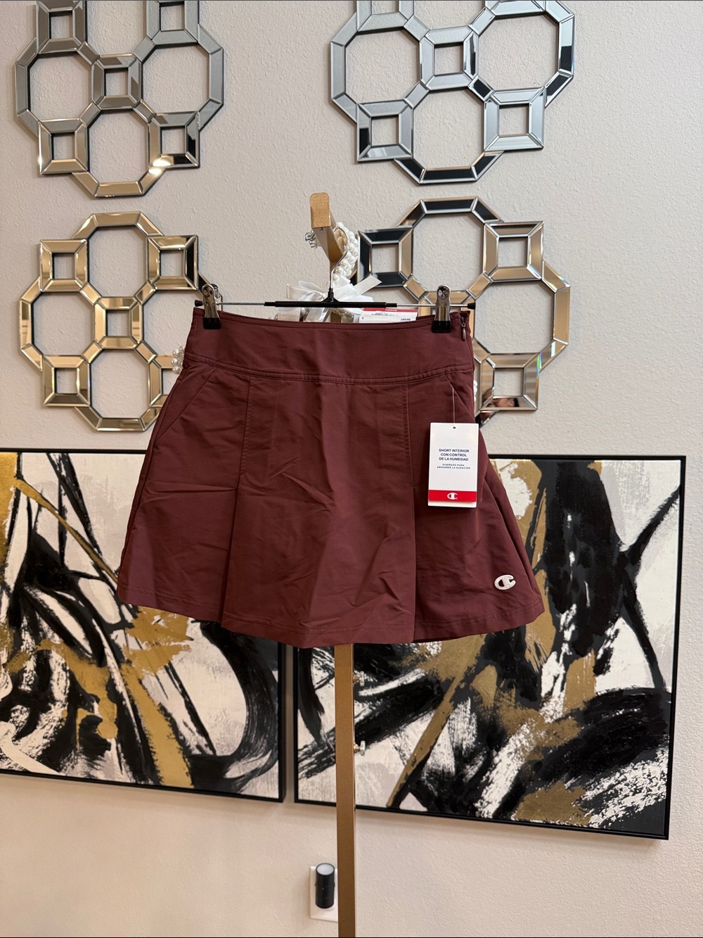 Champion Burgundy Tennis Skort with Built-In Shorts